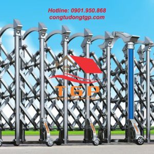 cổng xếp inox